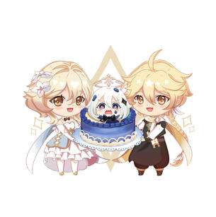 Traveler and Paimon-Chibi